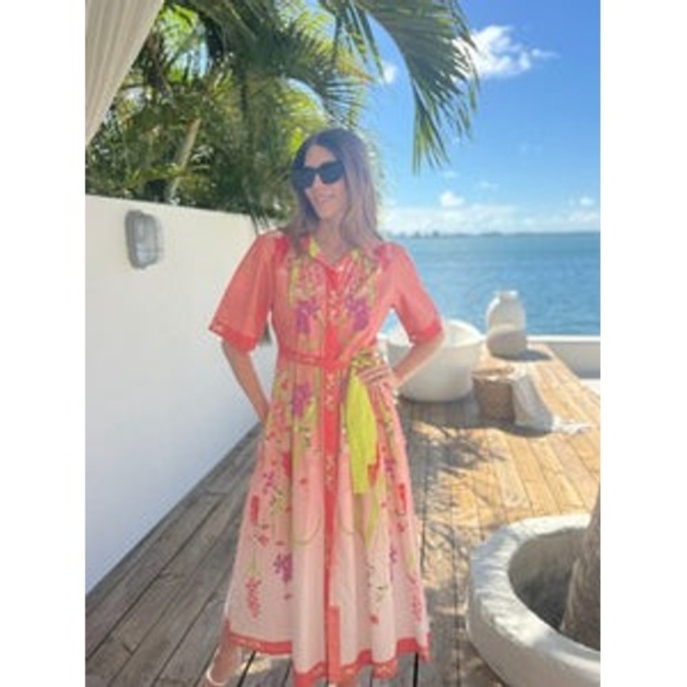 IslaPayal Chelsea Maxi Dress Hyacinth Pink Ombre Size Extra Small New With Tags